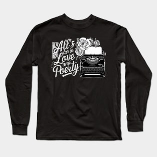 all s fair in love and poetry typewrite vintage Long Sleeve T-Shirt